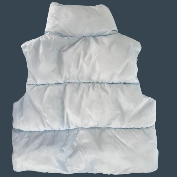 Art Class Girls Small 6/7 Puffer Vest Blue Quilted Sleeveless Pockets Outerwear - Picture 2 of 8